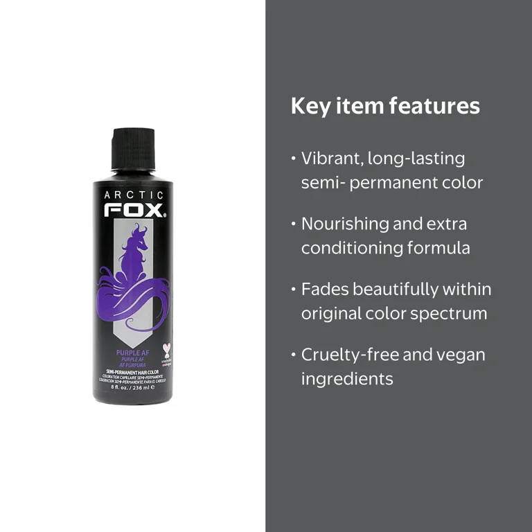 Arctic Fox Vegan & Cruelty Free Semi Permanent Hair Dye 8 Oz
