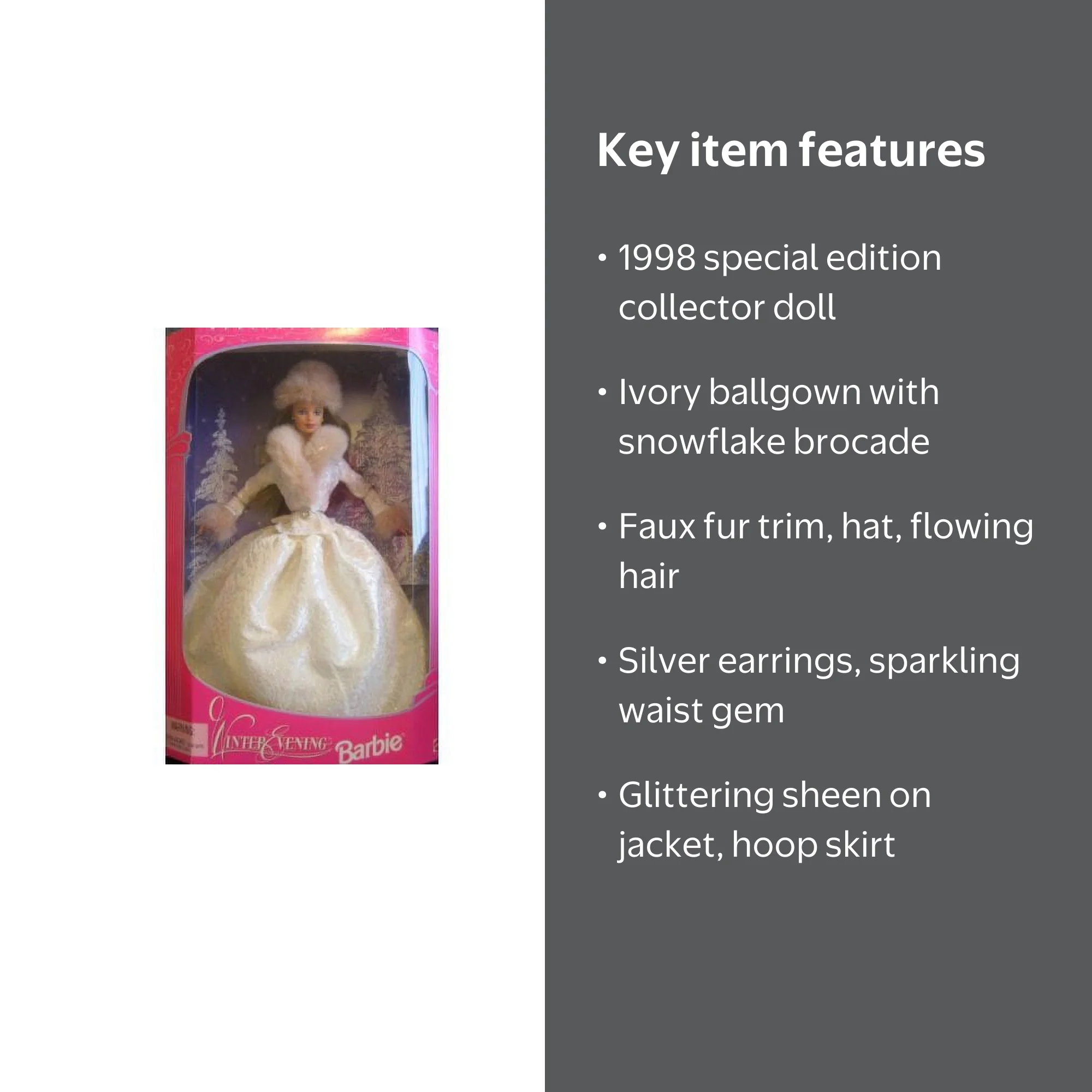 Barbie - Winter Evening Barbie - Special Edition Doll (1998) by