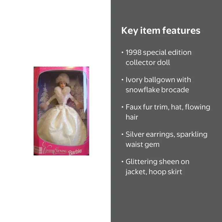 Barbie - Winter Evening Barbie - Special Edition Doll (1998) by
