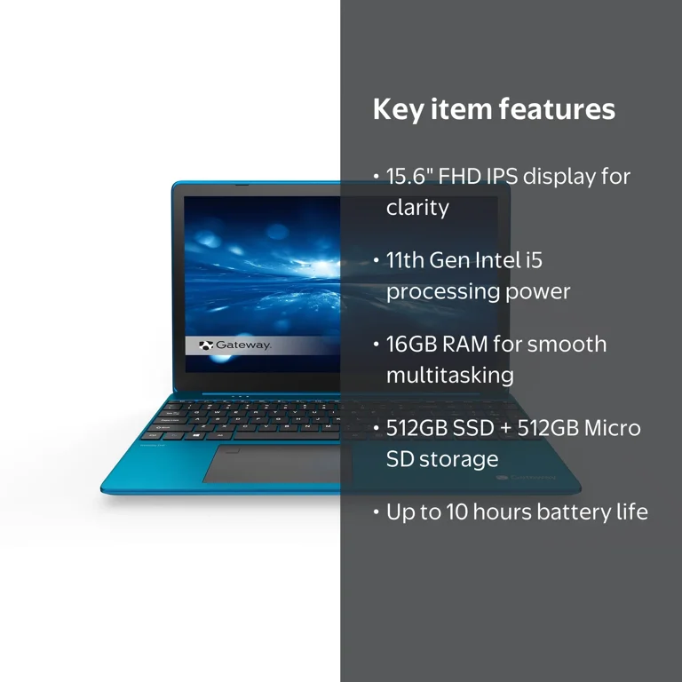 Gateway Ultra Slim Laptop, 15.6