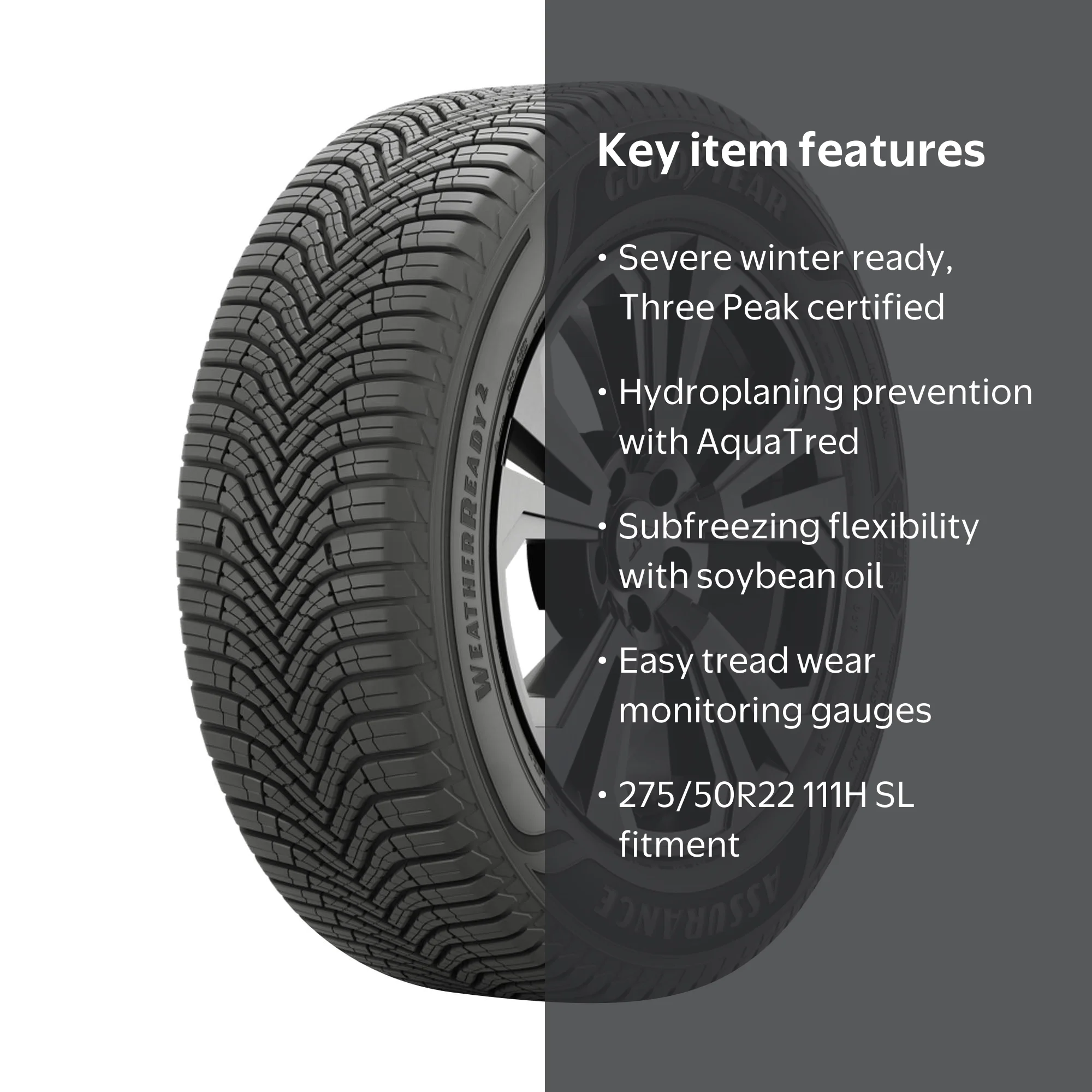 Goodyear Assurance WeatherReady 2 All Weather 275/50R22 111H