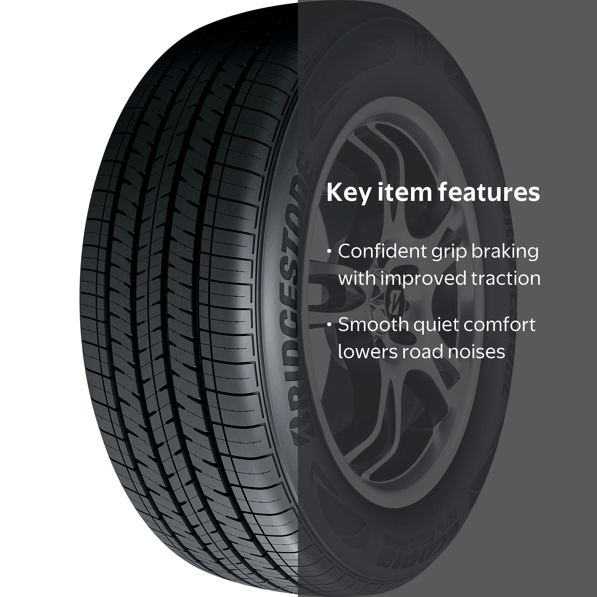 Bridgestone, Ecopia H L 422 Plus All Season Tire, 225/65R17 102H