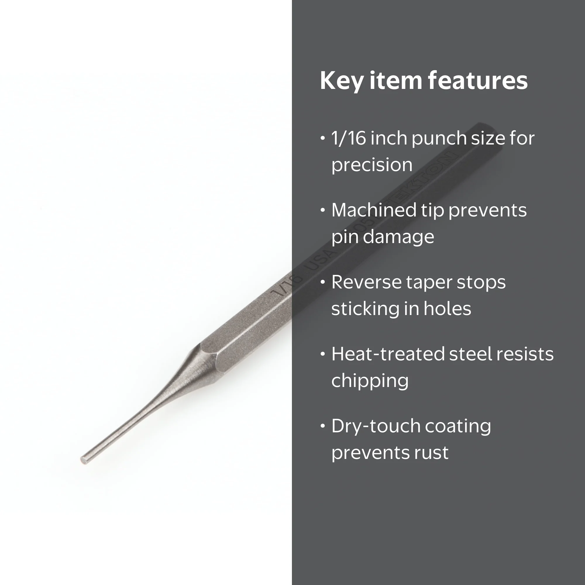 TEKTON 1/16 Inch Pin Punch | 66051 - Walmart.com