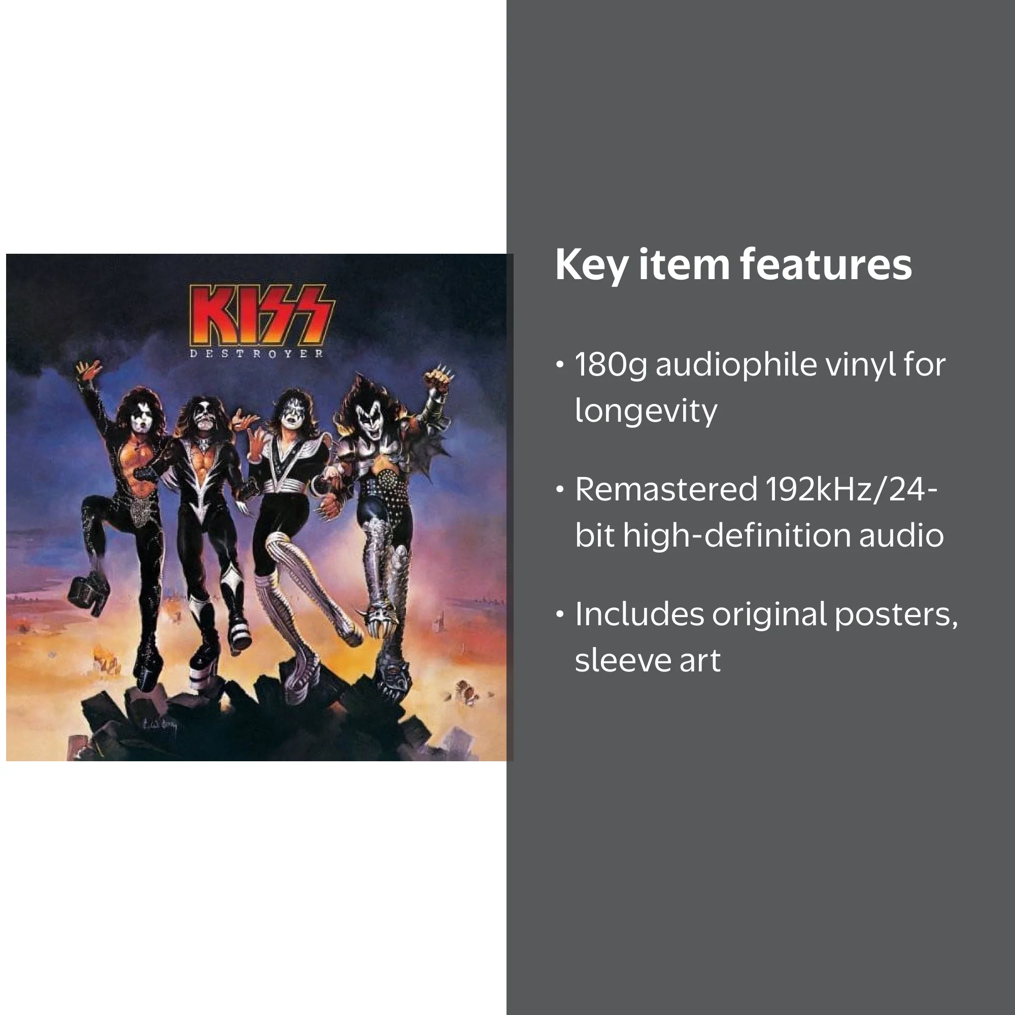 ワールドワイド2LP Kiss Destroyer 00602435988221 UMe /00660 Kiss - Destroyer - Music & Performance - Vinyl - Walmart.com