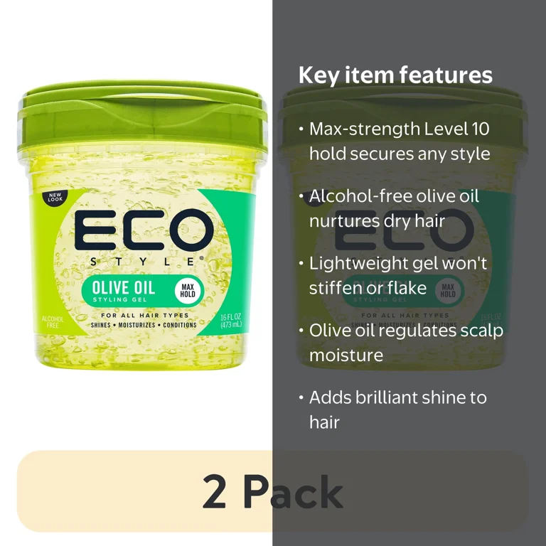 2 pack) Eco Styler Olive Oil Styling Hair Gel, 16oz - Walmart.com