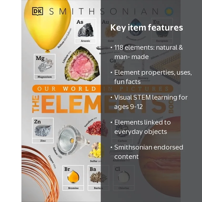 DK Bicycles, The Elements Book, Visual Periodic Table, Hardcover