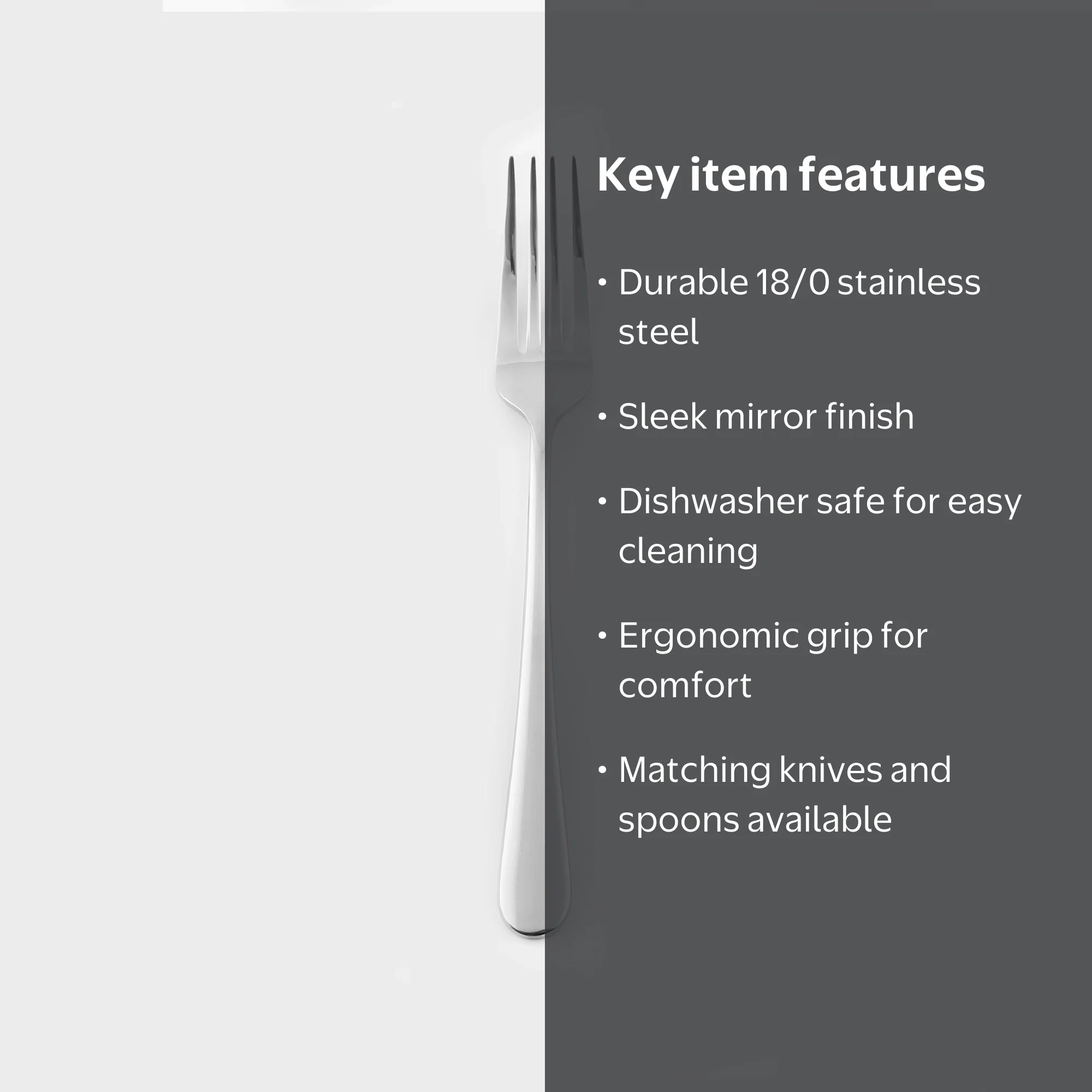 Cambridge Harmonize Mirror Stainless Steel Dinner Fork - Walmart.com