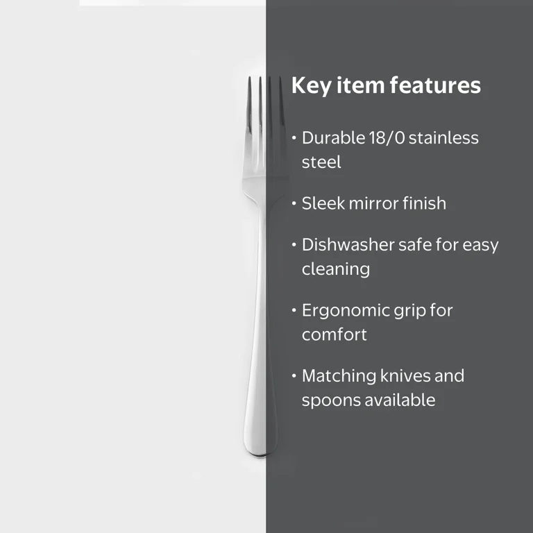 Cambridge Harmonize Mirror Stainless Steel Dinner Fork - Walmart.com