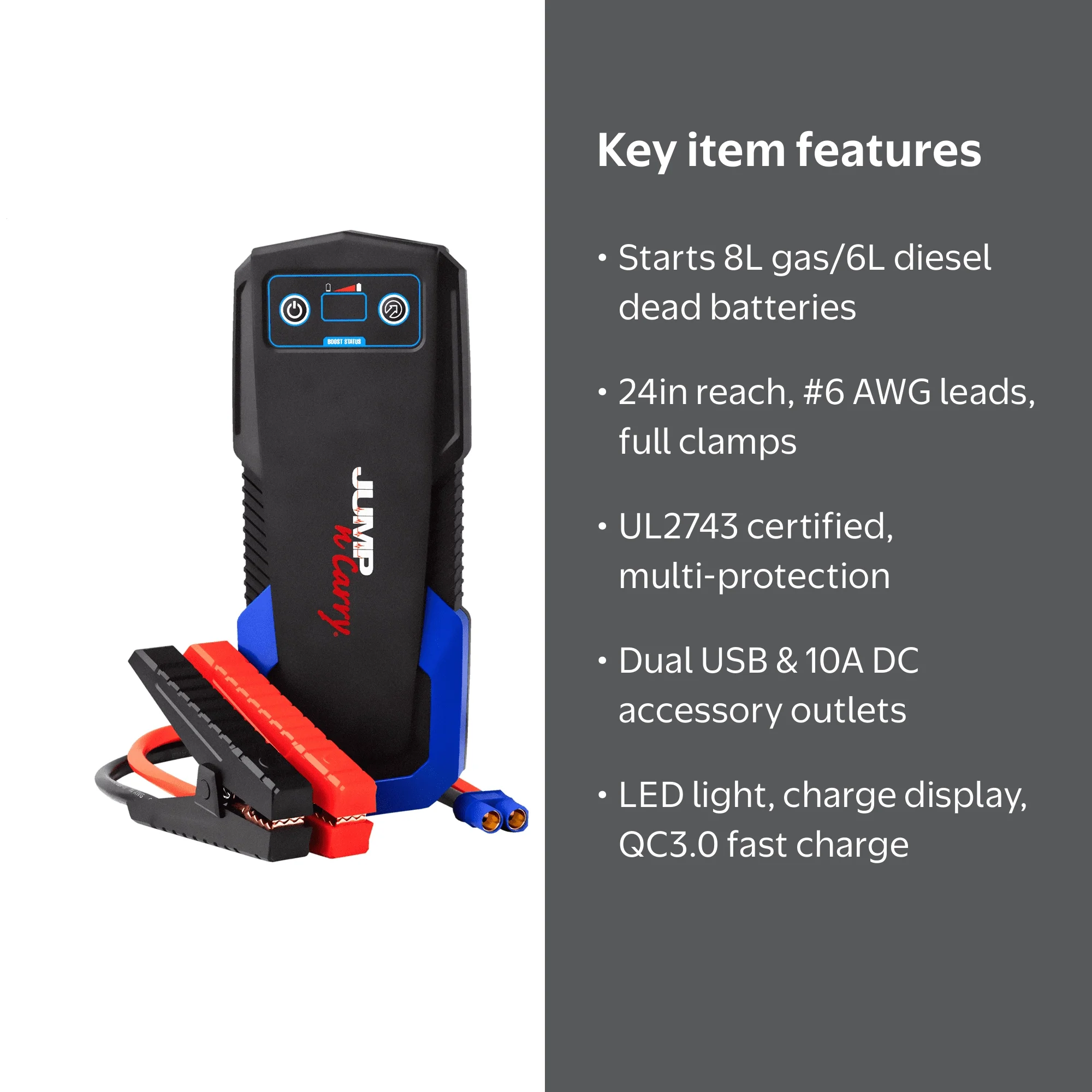 Clore Automotive JNC325 12V Lithium Jump Starter with 2000 Amp