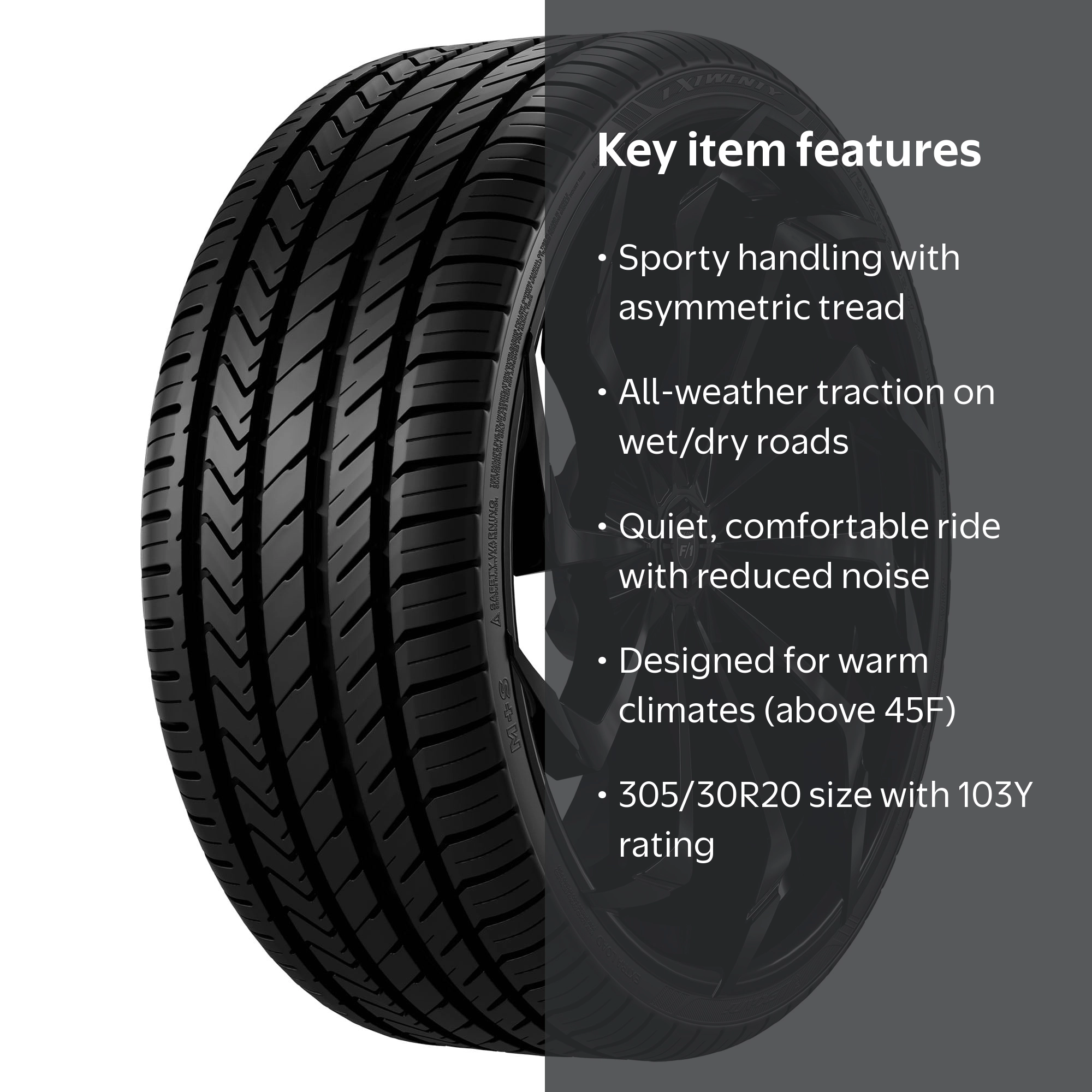 Lexani, Passenger Tire, 305/30R20 103Y, Performance Handling