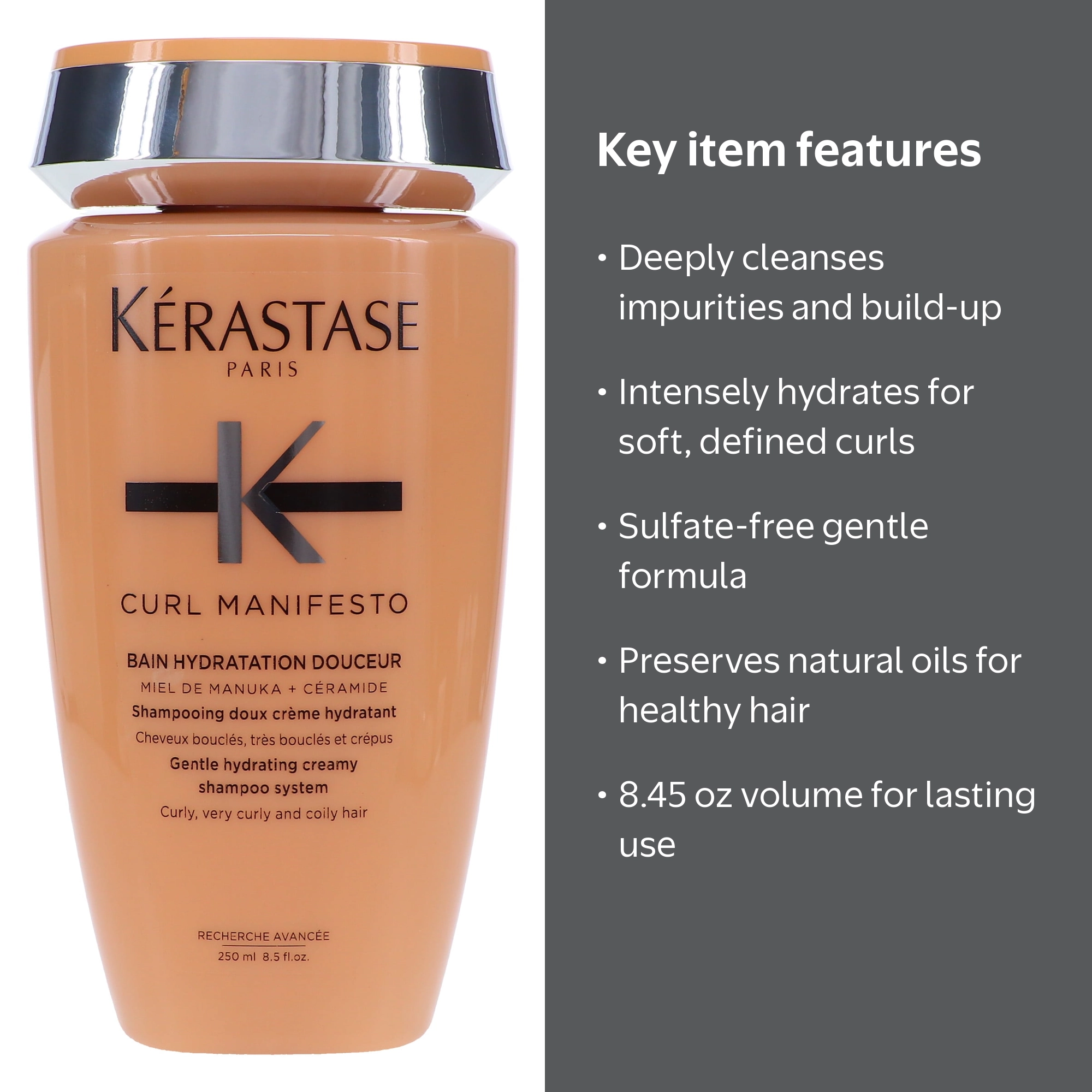 Kérastase, Curl Manifesto Shampoo, Intense Hydration, 8.45 oz
