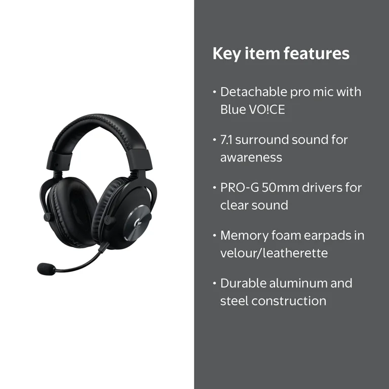Logitech G PRO X Gaming Headset (2nd Generation) with Blue VO!CE
