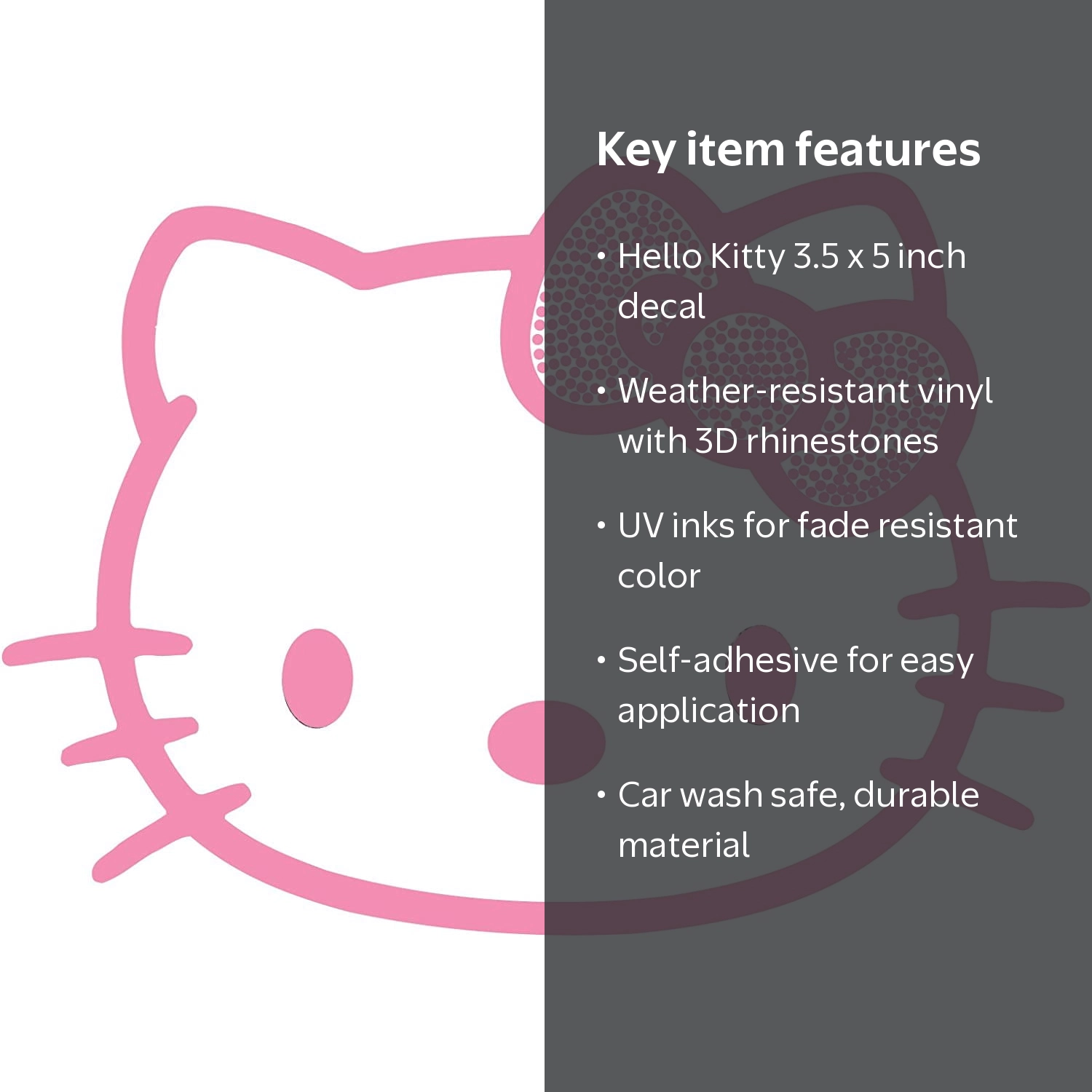 CHROMA 001122 Cling Bling 'Hello Kitty' Decal Pink, 4