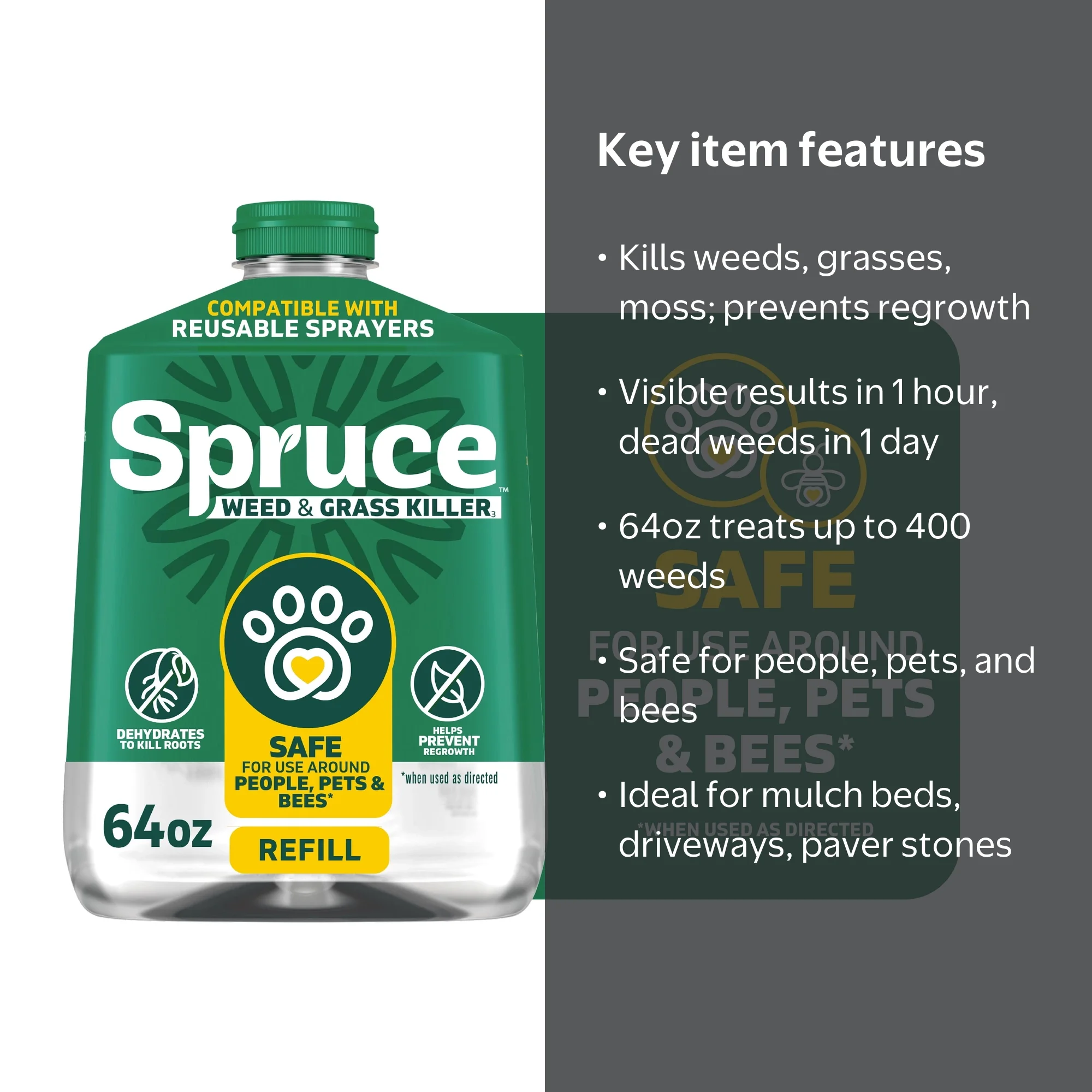 Spruce Weed & Grass Killer Refill, 64 oz. - Walmart.com