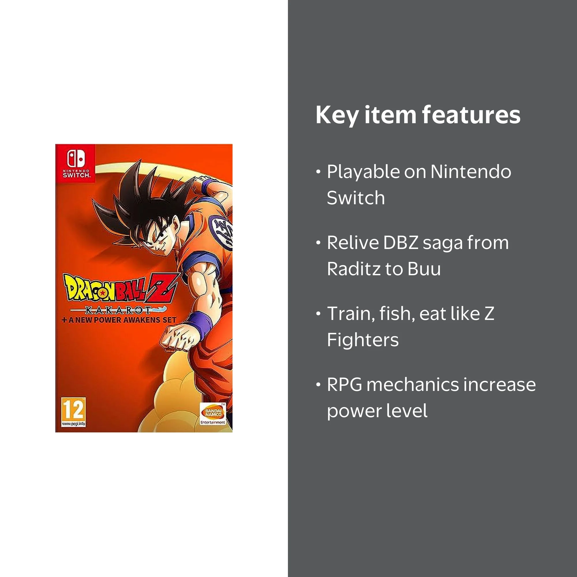 Bandai Namco Dragon Ball Z Kakarot Nintendo Switch Game - Walmart.com