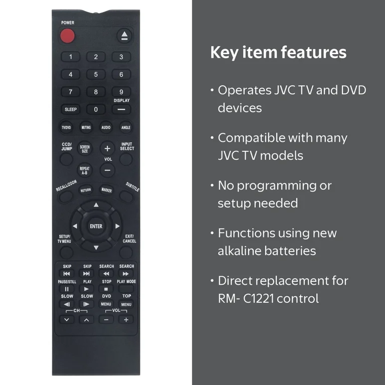 PerFascin, Remote Control, RM-C1221 for JVC TV/DVD LT19DM21