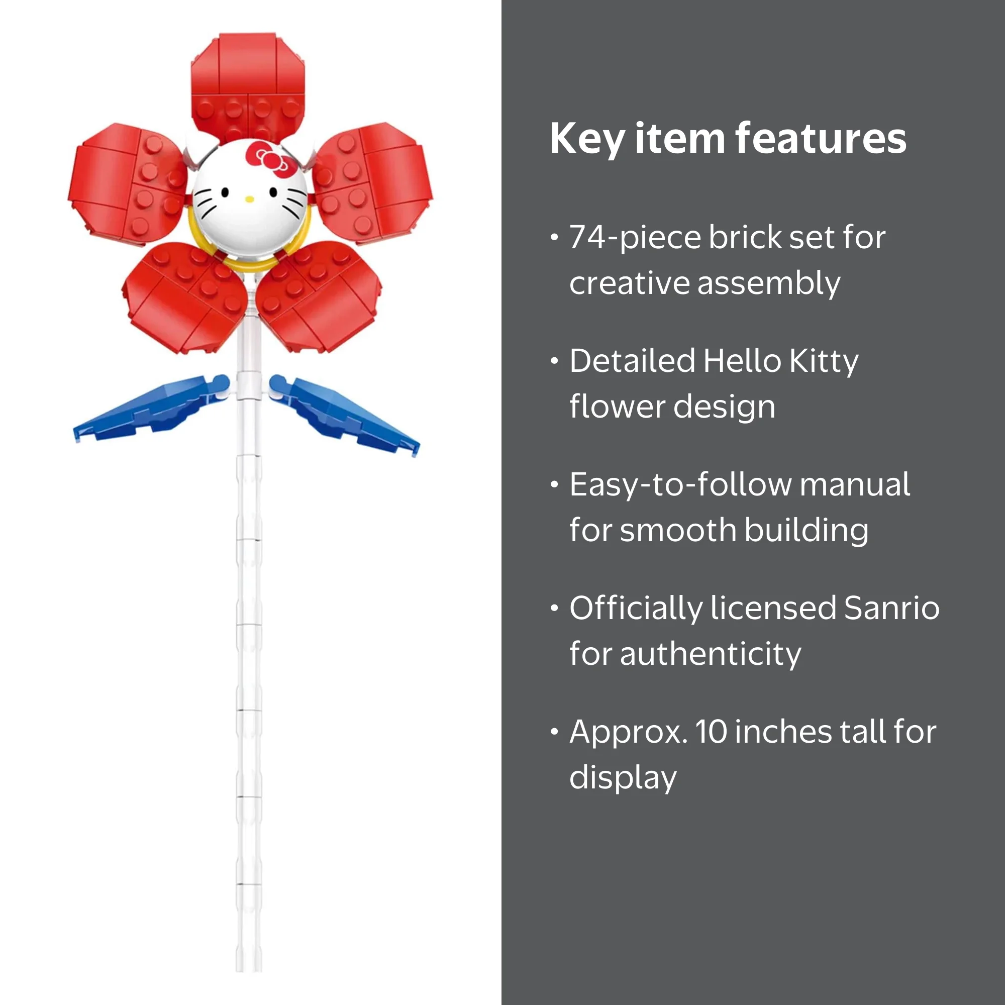 Sanrio Hello Kitty Flower 74-Piece Brickcraft Building Set