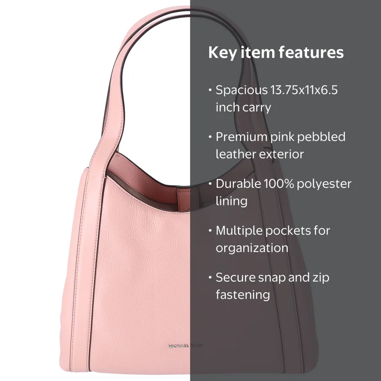 HBPローズミコロン Michael Kors Rosemary Large Hobo Shoulder Bag Tote Pink Pebbled