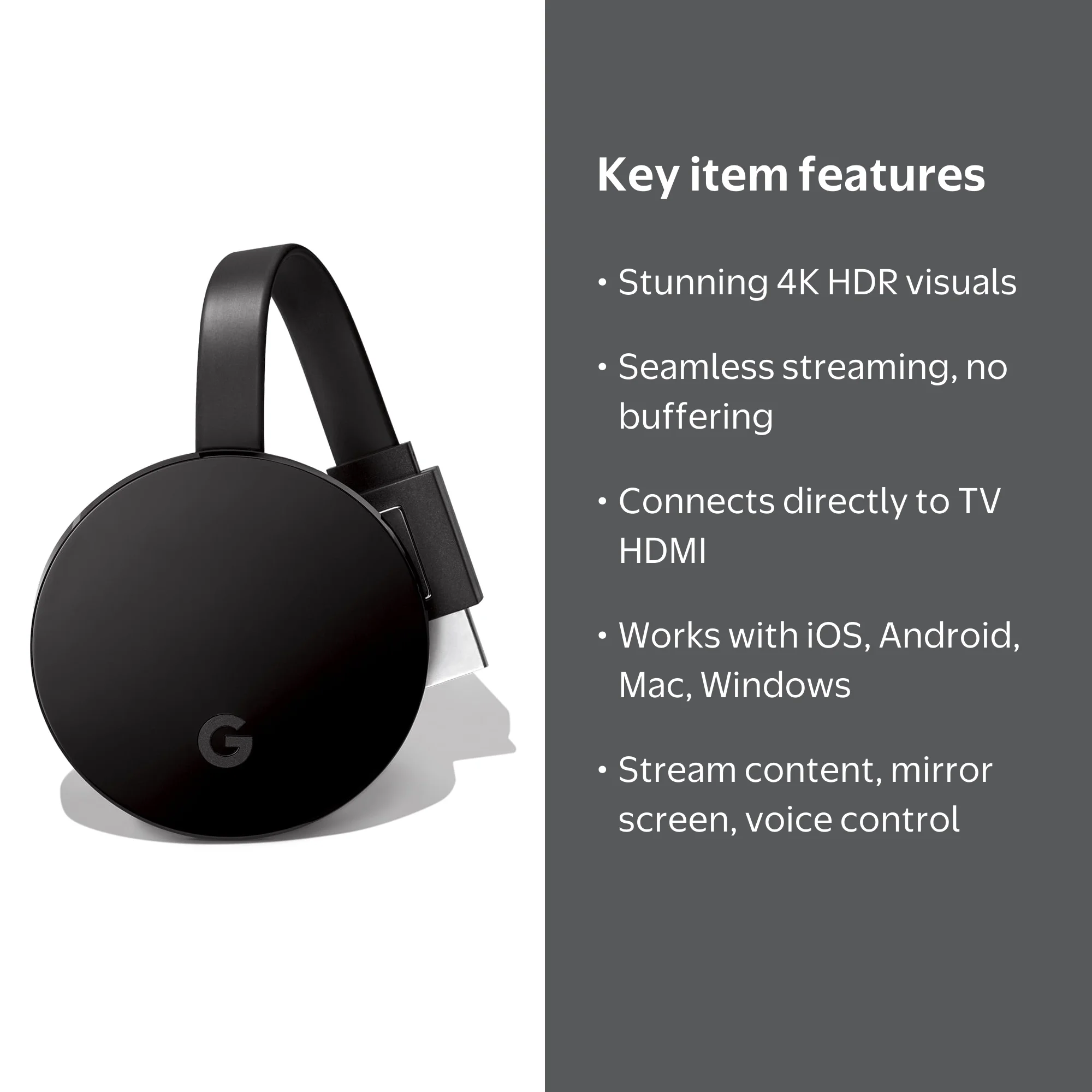 Chromecast Ultra 4K | Streaming boxes for electronics retail
