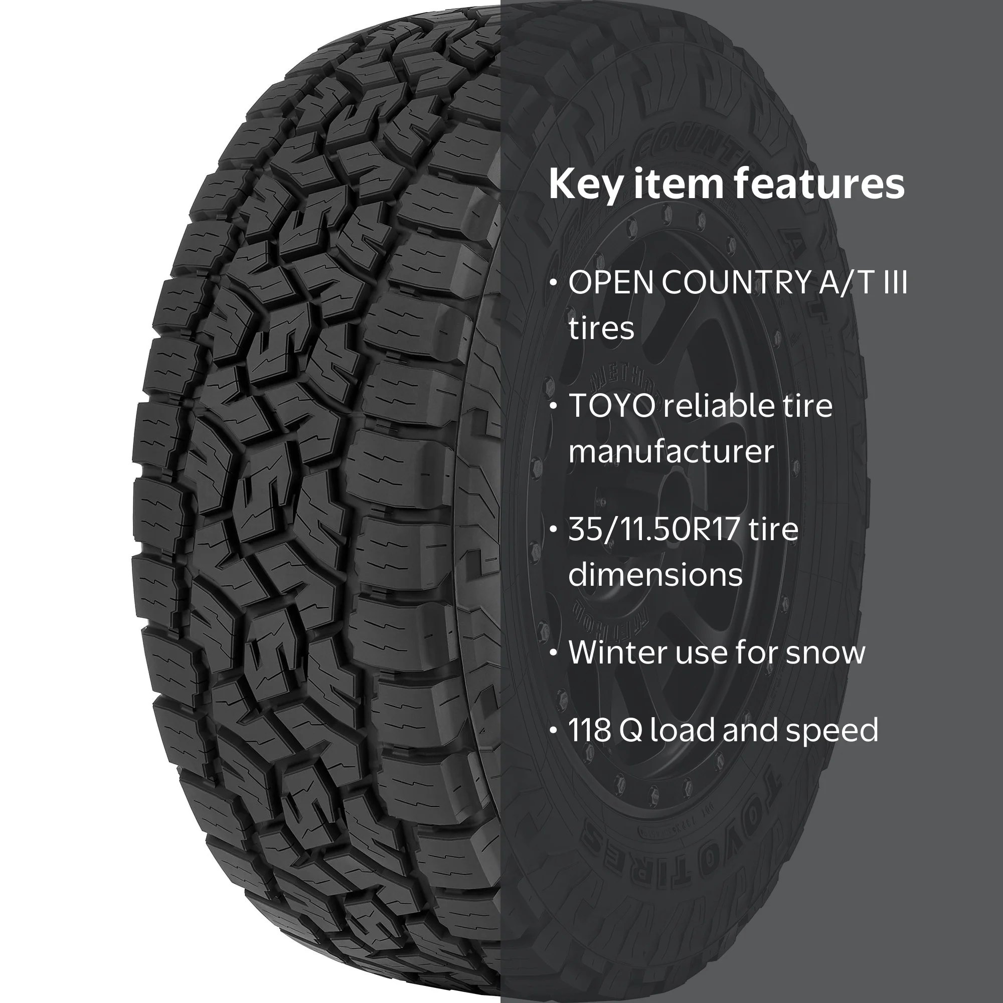 Toyo Tires Open Country A/T III 35X11.50R17 C/6PLY BSW