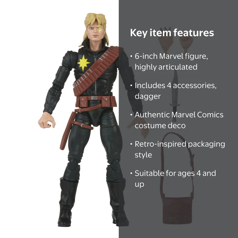 Marvel, Action Figure, 6-inch Longshot, Classic Marvel Comics