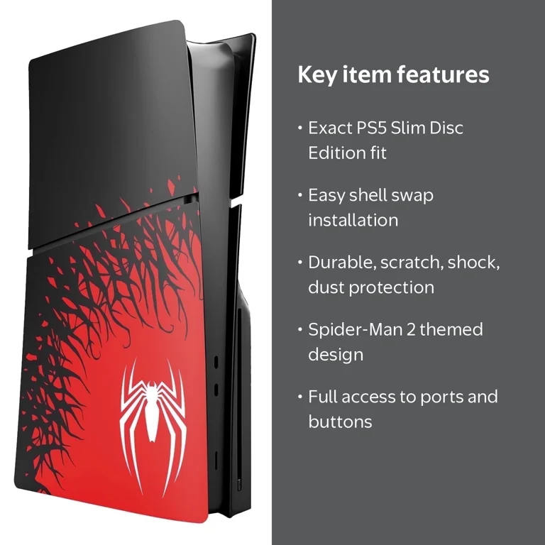 スパイダーマン ディスク版　プレイステーション5 カバー　ps5 NOWSKINS PS5 Slim Faceplate Disc Edition, Spider-Man Inspired