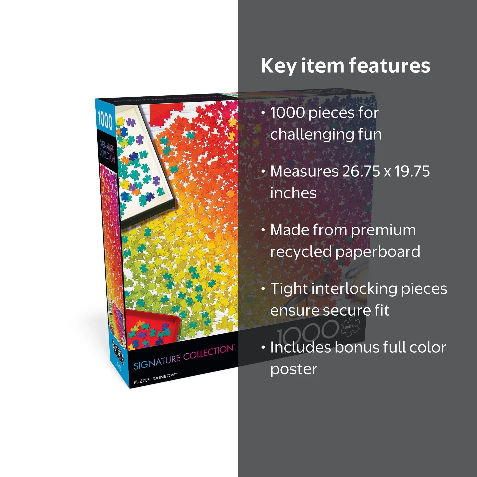 Buffalo Games Signature Collection Puzzle Rainbow 1000 Pieces