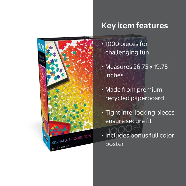 Buffalo Games Signature Collection Puzzle Rainbow 1000 Pieces
