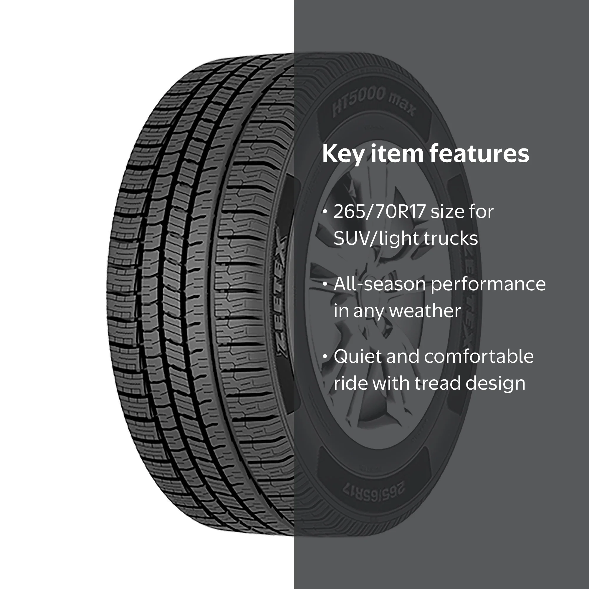 Zeetex HT5000 Max All Season 265/70R17 115H Light Truck SUV Tire
