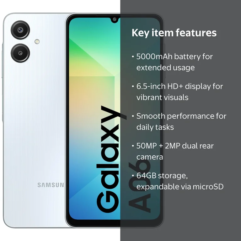 Samsung Galaxy A06 64GB/4GB Dual Sim 4G LTE Unlocked Brand New