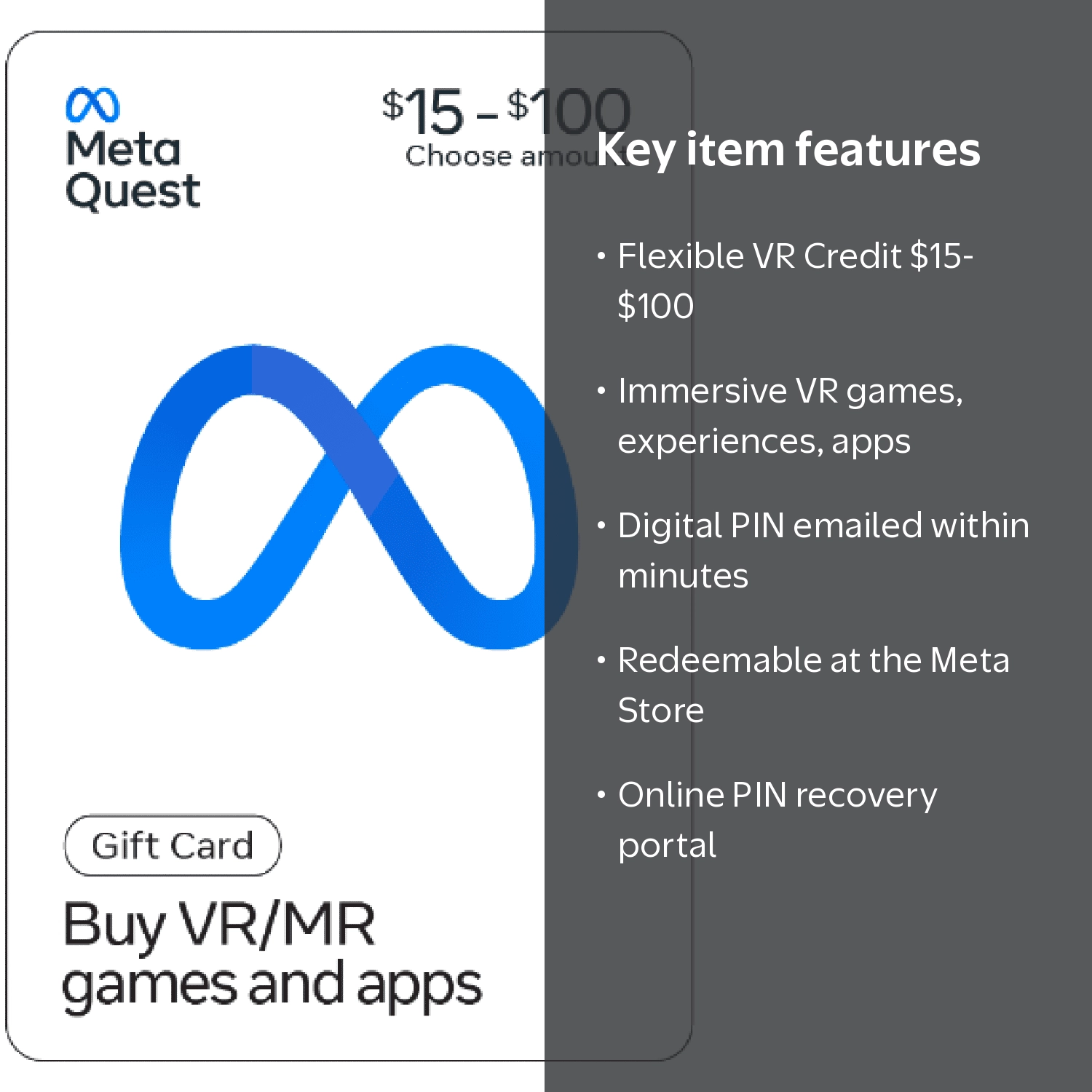 Meta Quest VGC $15 - $100 [Digital] - Walmart.com