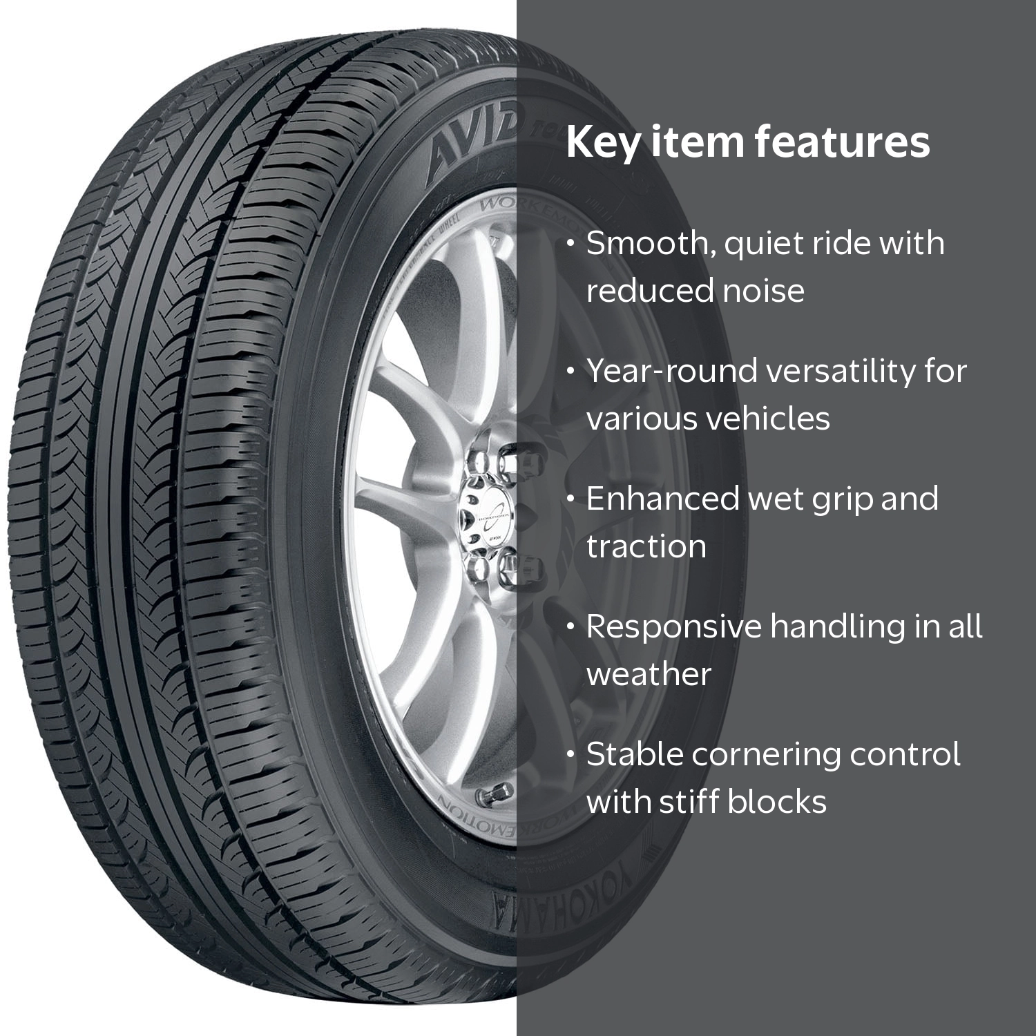 Yokohama Avid Ascend GT All-Season 225/65R17 102T Passenger Tire
