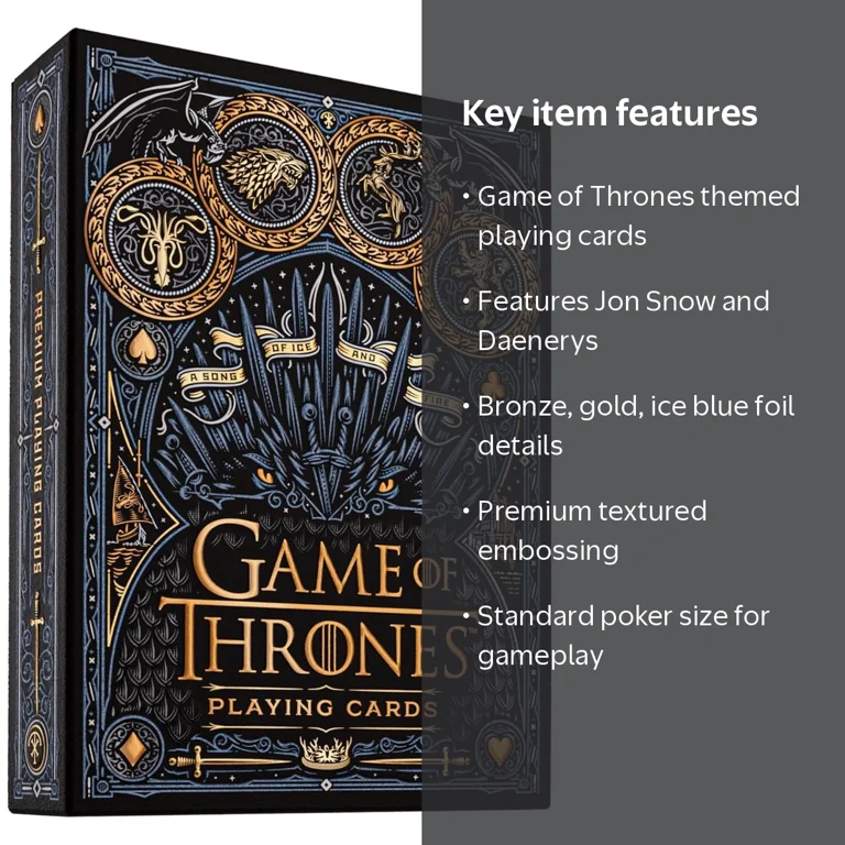 theory11 Game of Thrones Playing Cards, Poker Size, Standard Index