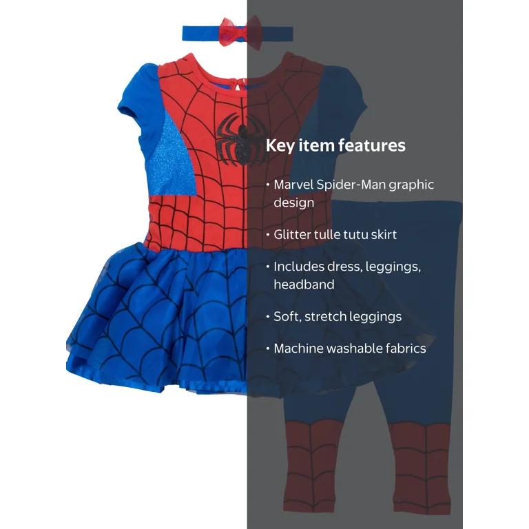 spiderman dress Jazwares Premium Classic Spider-Man Women's Costume Marvel Costumes Medium Polyester