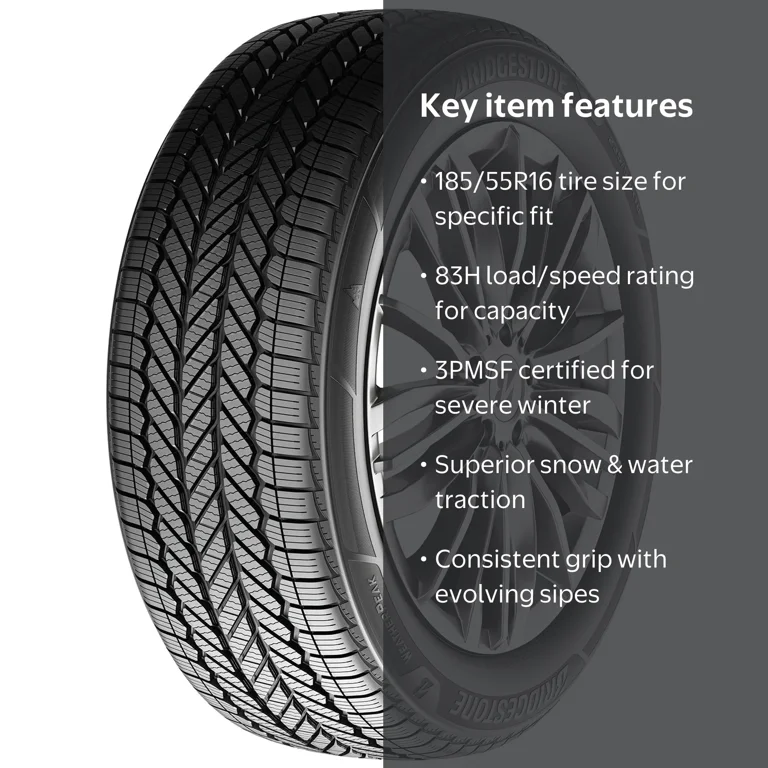 185/55R16夏タイヤ2023製BRIDGESTON 1191 Bridgestone Weatherpeak All Weather Tire, 185/55R16, 83H - Walmart.com