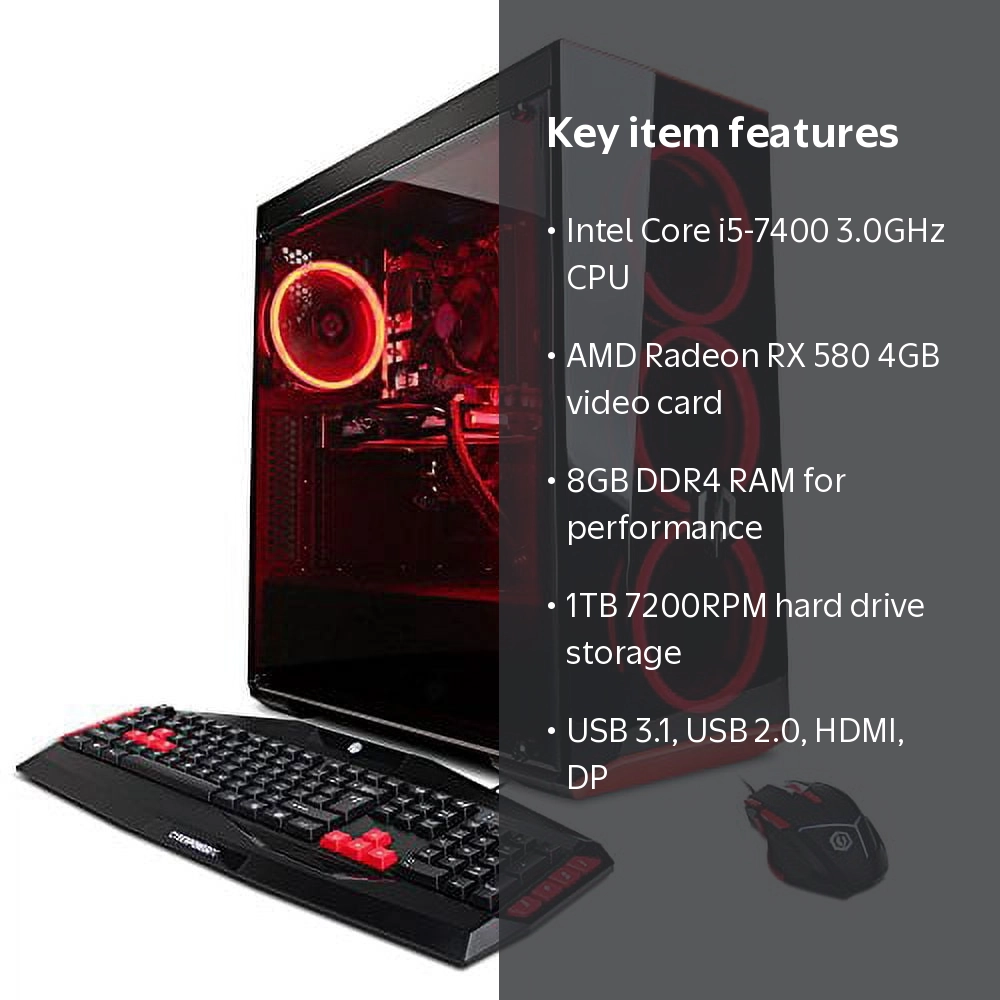 CYBERPOWERPC Gamer Xtreme GXIVR8020A4 Desktop Gaming PC (Intel i5