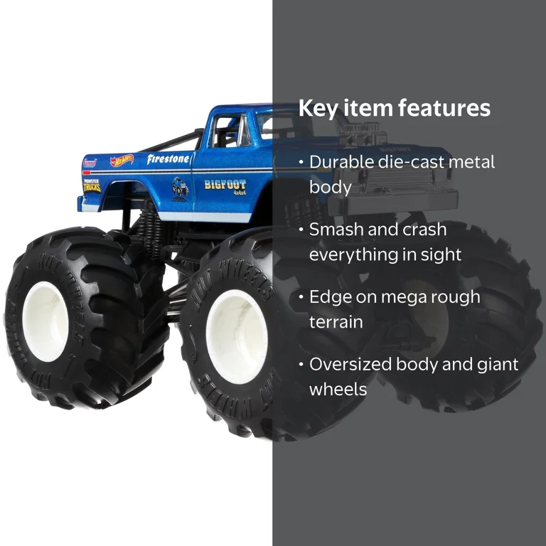 PARMA BIGFOOT ボディ モンスタートラック Hot Wheels Monster Trucks 1:24 Bigfoot Vehicle with oversized body