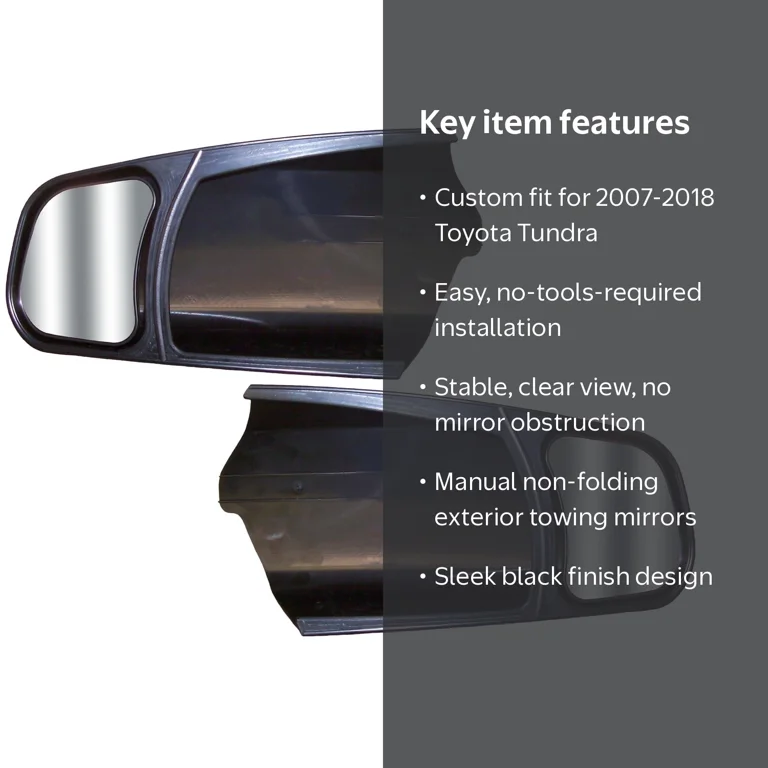 CIPA Mirrors 11300 Custom Towing Mirror Set Fits 07-18 Sequoia
