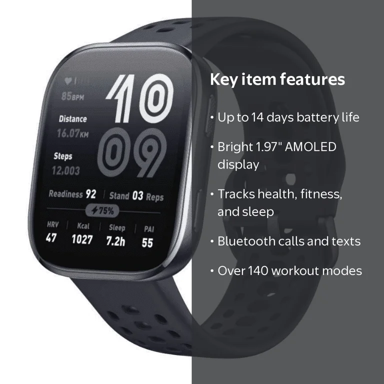 Amazfit, Smart Watch, 46mm, 14 Day Battery, AMOLED Display