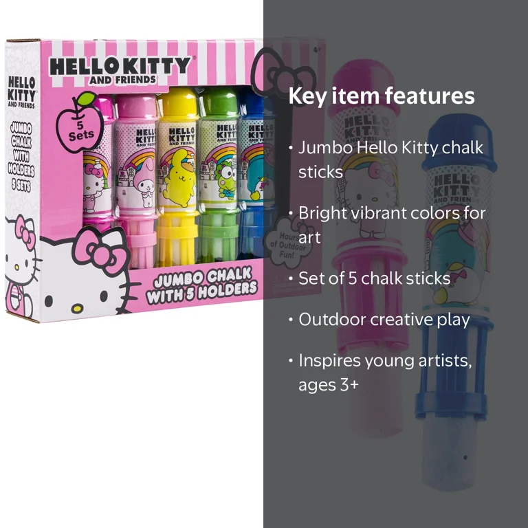 Hello Kitty 5pc Jumbo Chalk - Walmart.com Hello Kitty 5pc Jumbo Chalk - Walmart.com