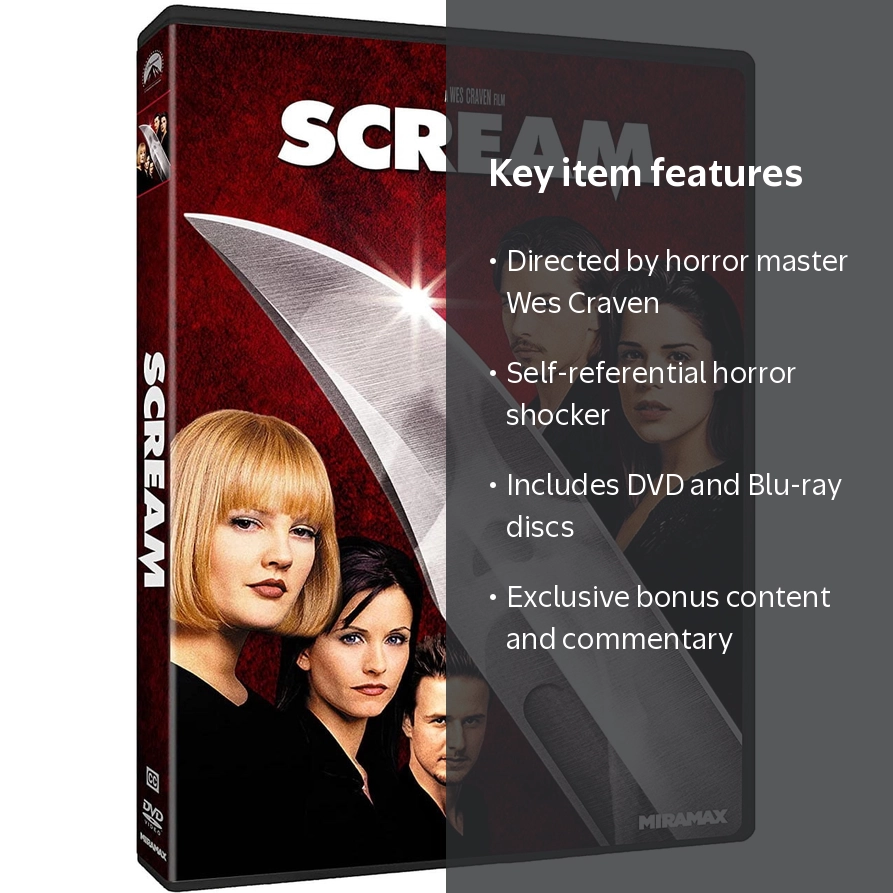 Scream (DVD + Blu-ray), Miramax, Horror - Walmart.com