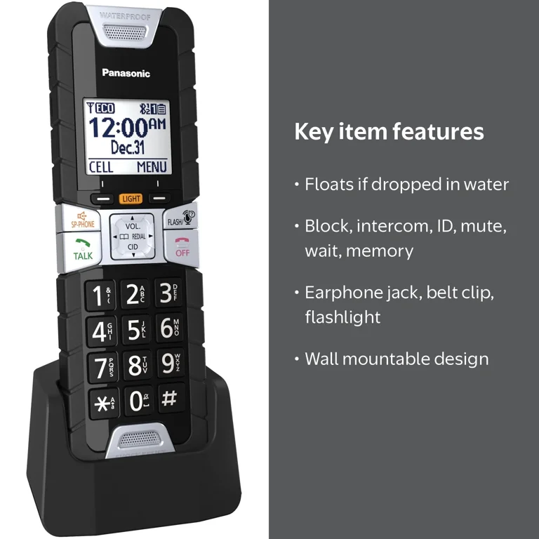 Panasonic Extra Rugged Handset, KX-TGTA61B - Walmart.com