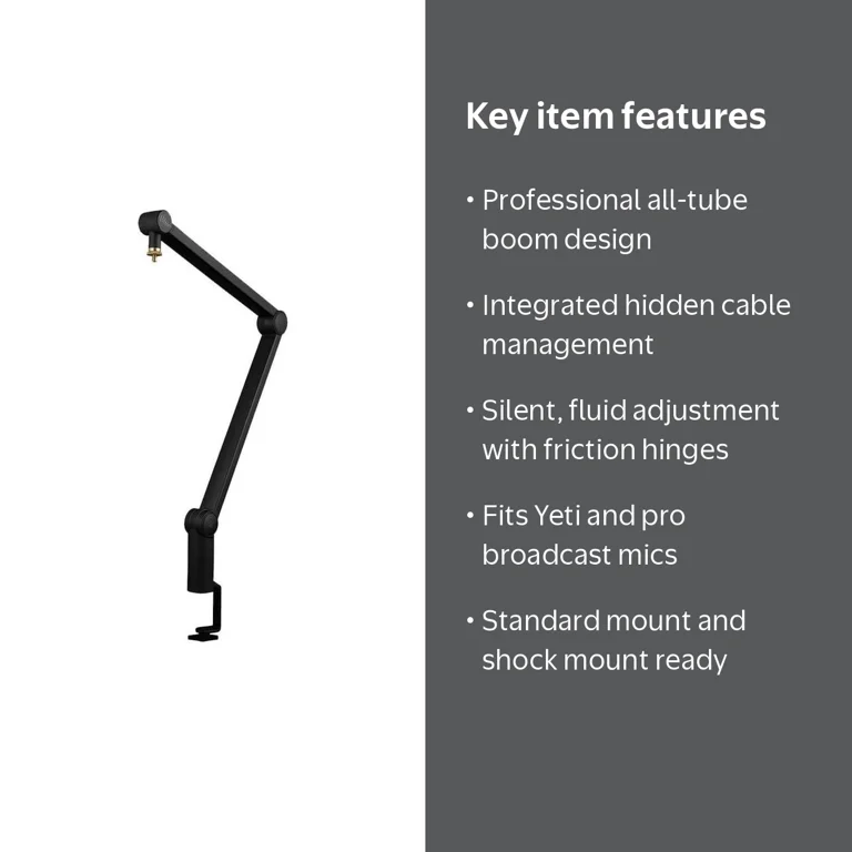 Blue Microphones, Blue Compass Premium Broadcast Boom Arm, Black