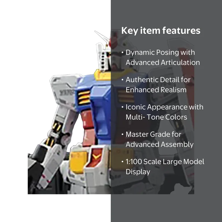 Bandai Hobby Gundam RX-78-2 Ver 3.0 Master Grade 1:100 Model