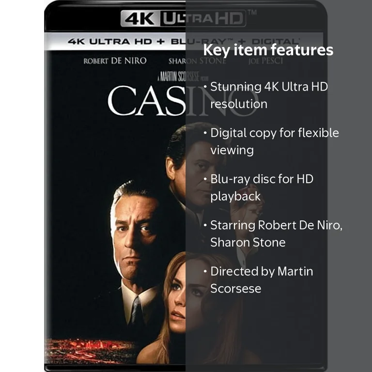 SDS, Casino 4K Ultra HD, UHD, Rated R, Drama Action - Walmart.com