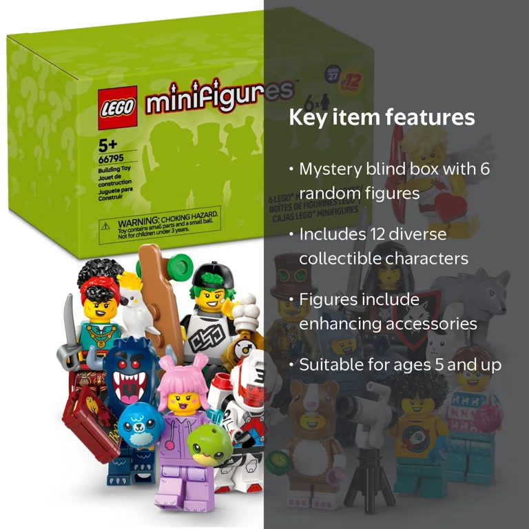 LEGO, Minifigures Series 27, 6 Pack, Assorted Collectible Figures