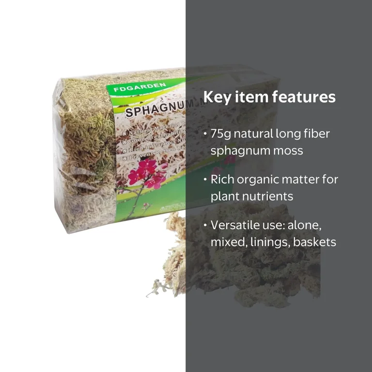 Fdgarden Sphagnum Moss for Planting, Dried Long Fiber Forest Moss