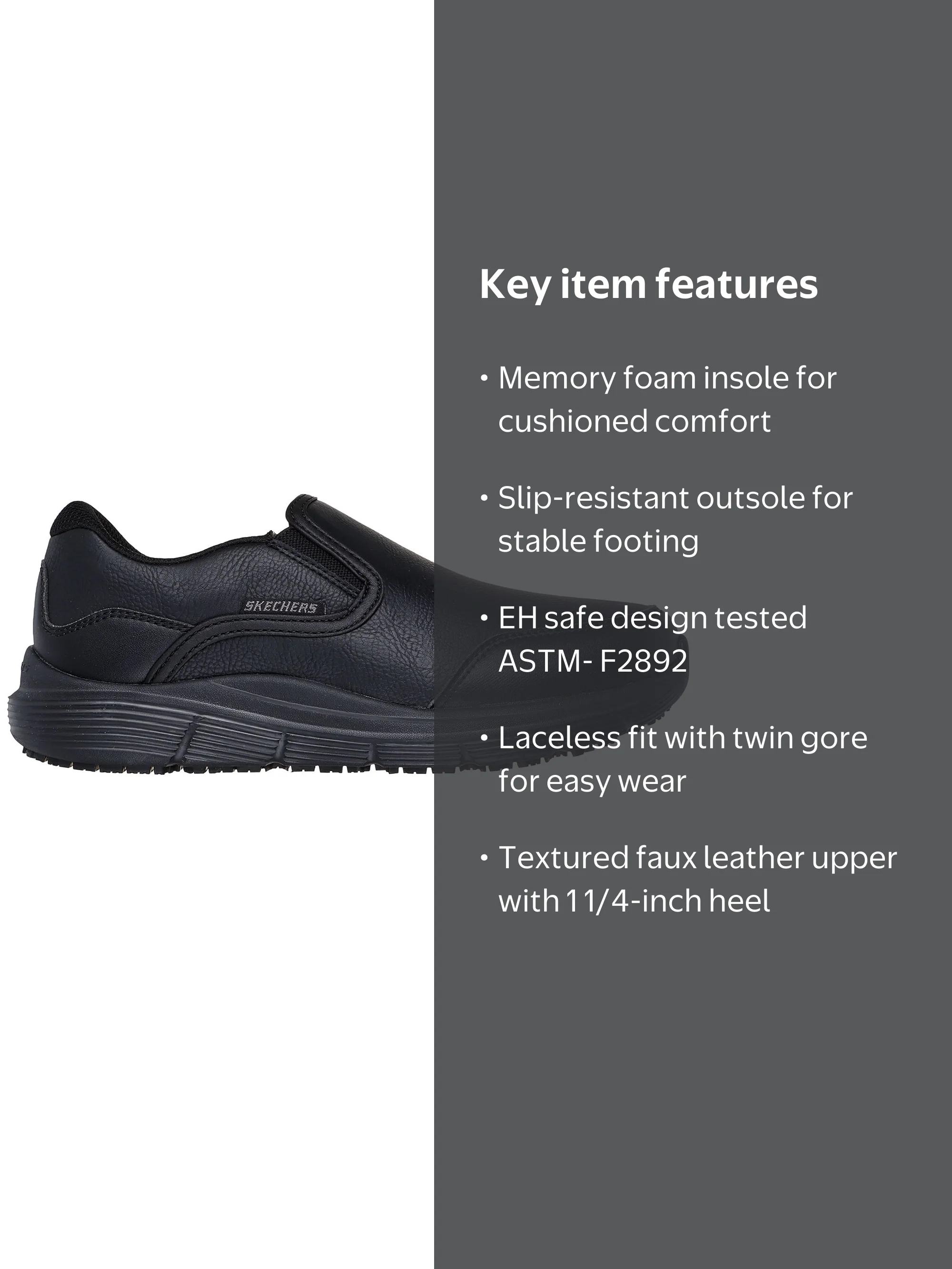 Skechers Work Women's Corart Uzera Slip-On Slip Resistant Work