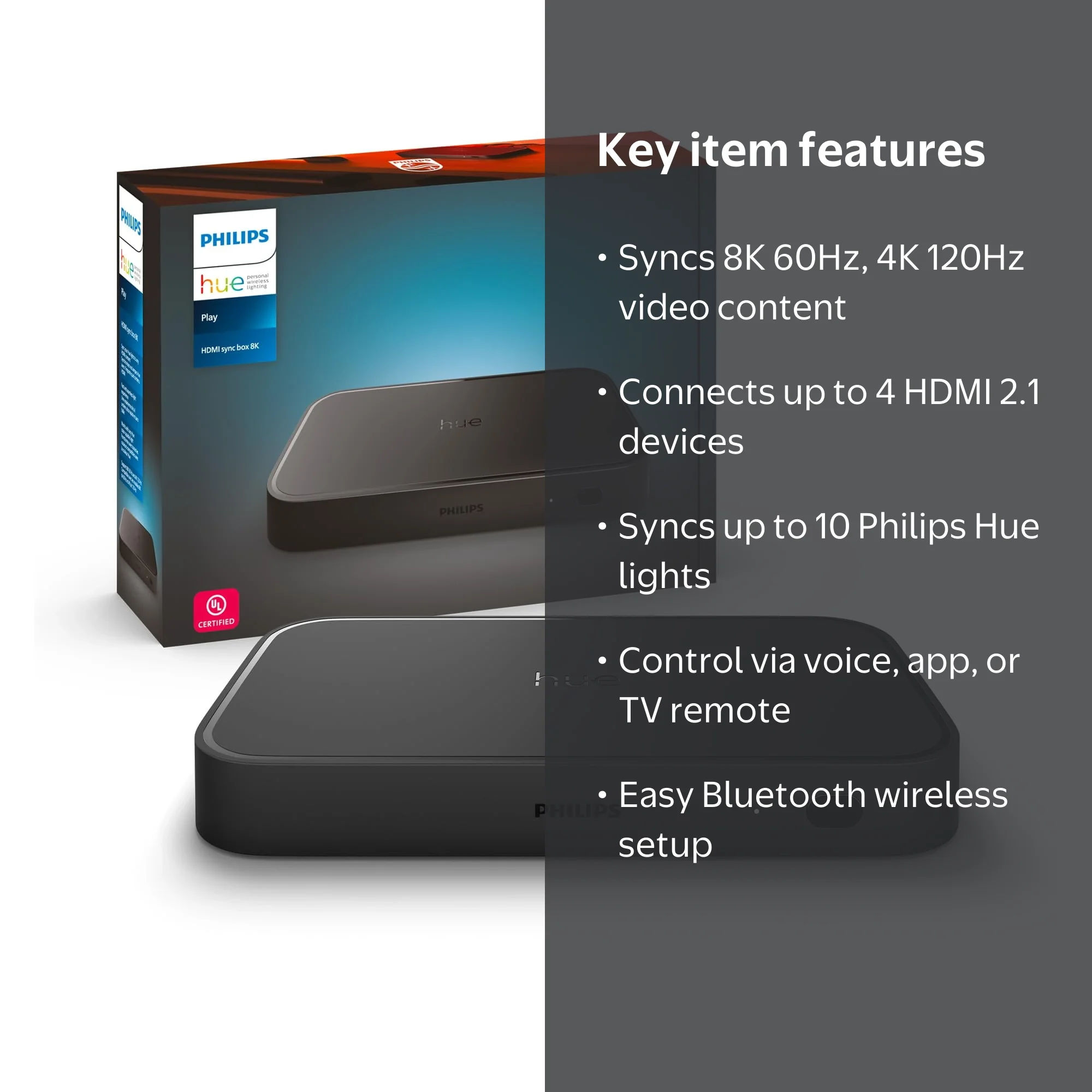 Philips Hue Play HDMI sync Box 8K - Walmart.com