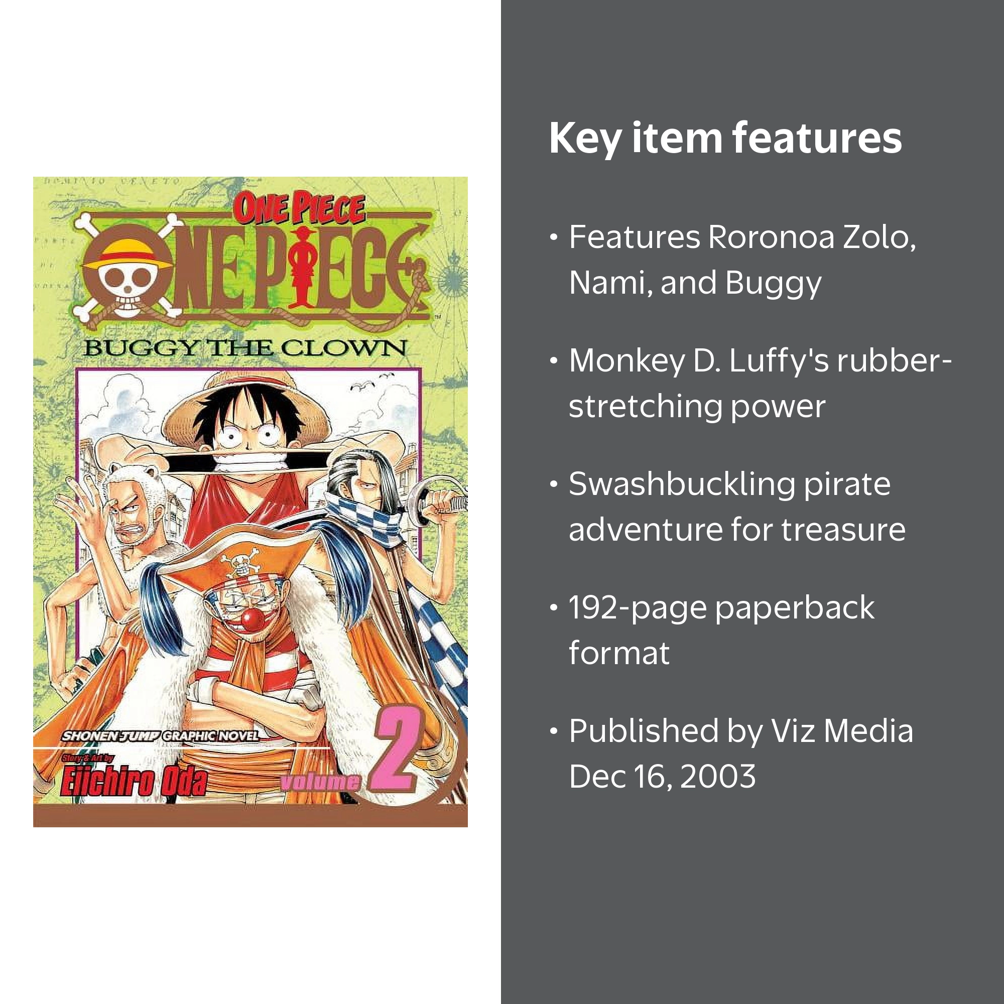 Eiichiro Oda, One Piece, Volume 2 Buggy the Clown, Paperback